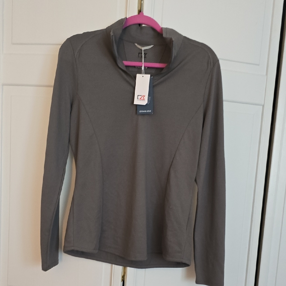 Cutter & Buck Gray Long Sleeve Women's Top